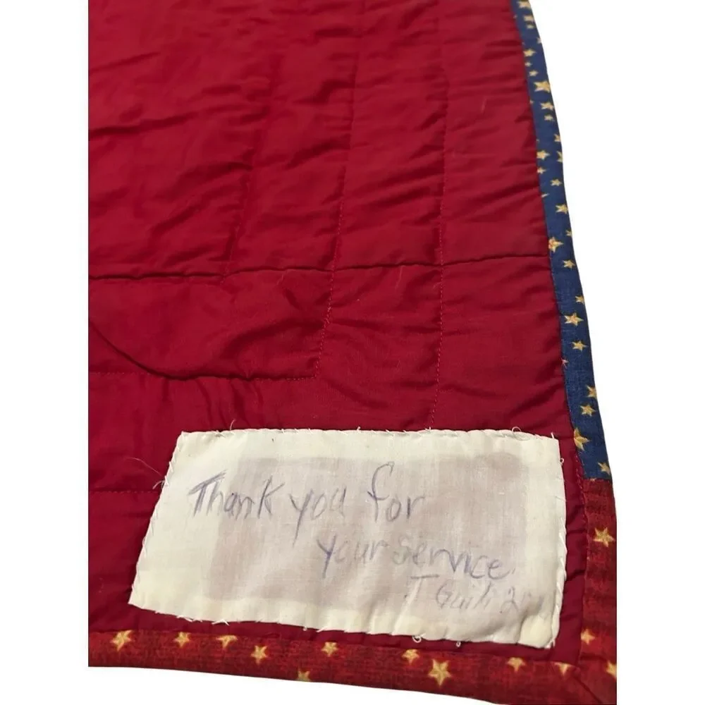 Handmade 48 x 48 Americana 250th USA Anniversary Nine Patch Lap Quilt
